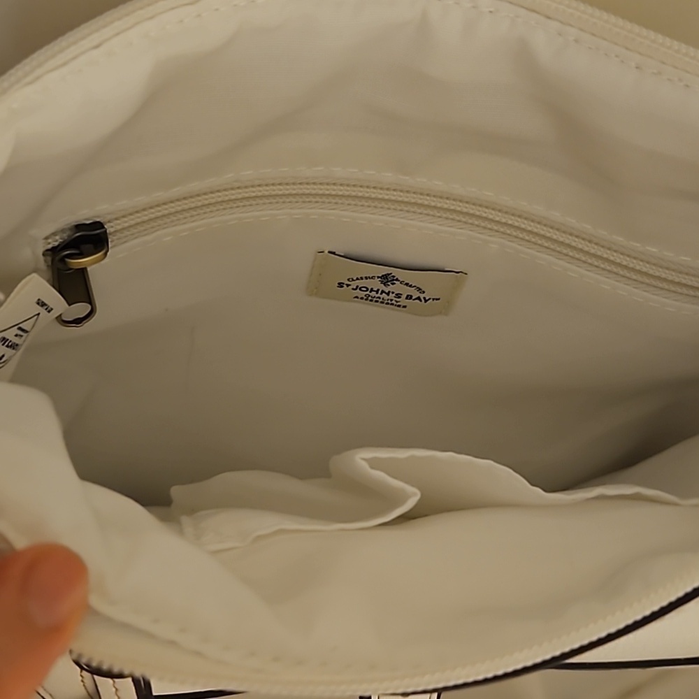 ST. JOHN'S BAY White Laura Faux Leather Crossbody Bag - Picture 8 of 14